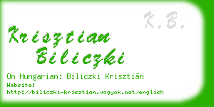 krisztian biliczki business card